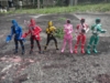 The Lupinrangers and Patrangers standing together
