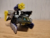 Beast Wars II BB in tank mode, effectively just the stealth bomber mode but with the wings folded up, tank treads flipped out, and the gatling gun repositioned to the top to act as the turret