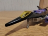 Beast Wars II Starscream in jet mode, focusing on the front of the jet and cockpit