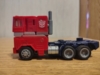 Optimus Prime in truck mode, side profile view of the truck