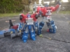Legacy Armada Optimus Prime and Legends Super Ginrai in their robot modes